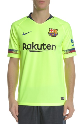 NIKE-Ανδρικό t-shirt FCB STAD NIKE κίτρινο