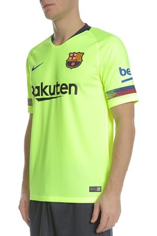 NIKE-Ανδρικό t-shirt FCB STAD NIKE κίτρινο