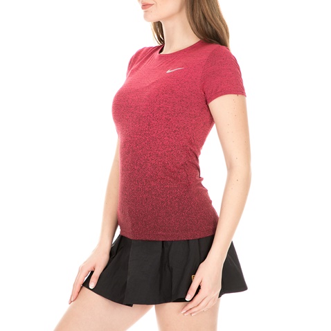 NIKE-Γυναικείο t-shirt NIKE MEDALIST TOP κόκκινο μαύρο