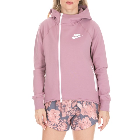 NIKE-Γυναικεία φούτερ ζακέτα NIKE NSW TCH FLC CAPE FZ μωβ