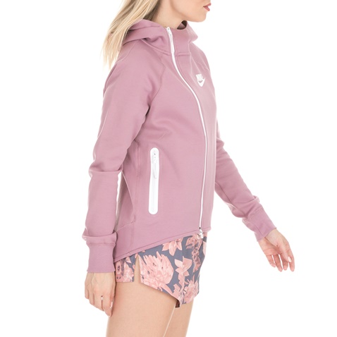 NIKE-Γυναικεία φούτερ ζακέτα NIKE NSW TCH FLC CAPE FZ μωβ
