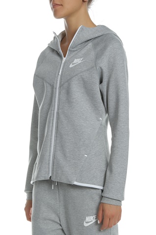 NIKE-Γυναικεία φούτερ ζακέτα NIKE NSW TCH FLC WR HOODIE FZ γκρι
