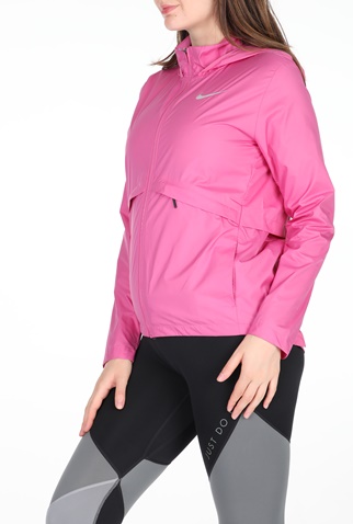 NIKE-Γυναικείο αντιανεμικό jacket NIKE ESSNTL JKT HD ροζ