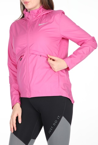 NIKE-Γυναικείο αντιανεμικό jacket NIKE ESSNTL JKT HD ροζ