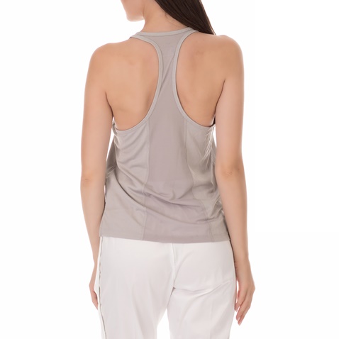 NIKE-Γυναικείο αθλητικό τοπ ΝΙΚΕ MILER TANK RACER BERLIN μπεζ