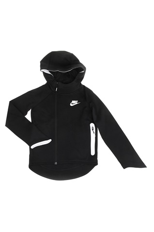 NIKE-Κοριτσίστικη ζακέτα με κουκούλα Nike Sportswear μαύρη