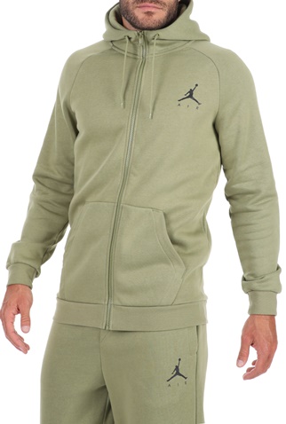 NIKE-Ανδρική φούτερ ζακέτα ΝΙΚΕ J JUMPMAN FLEECE FZ πράσινη