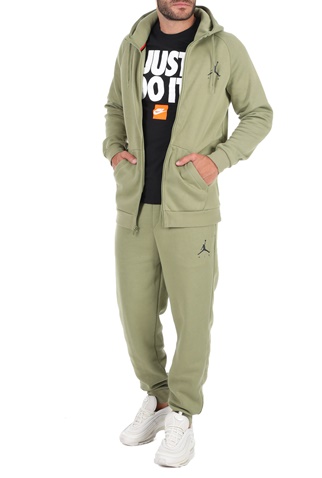 NIKE-Ανδρική φούτερ ζακέτα ΝΙΚΕ J JUMPMAN FLEECE FZ πράσινη