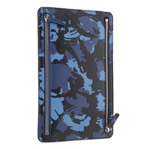 SMYTHSON-Θήκη εγγράφων SMYTHSON BURLINGTON zip currency case μπλε