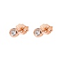 FOLLI FOLLIE-Γυναικεία διπλά σκουλαρίκια FOLLI FOLLIE Fashionably Silver Essentialsαπό επιχρυσωμένο ασήμι