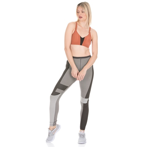 NIKE-Γυναικείο αθλητικό μπουστάκι NIKE RIVAL BRA ποτοκαλί μαύρο