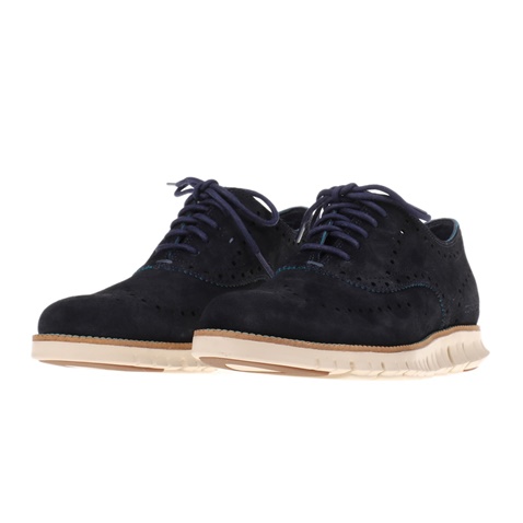 COLE HAAN-Ανδρικά παπούτσια oxford COLE HAAN ZEROGRAND WING OX ναυτικό μπλε