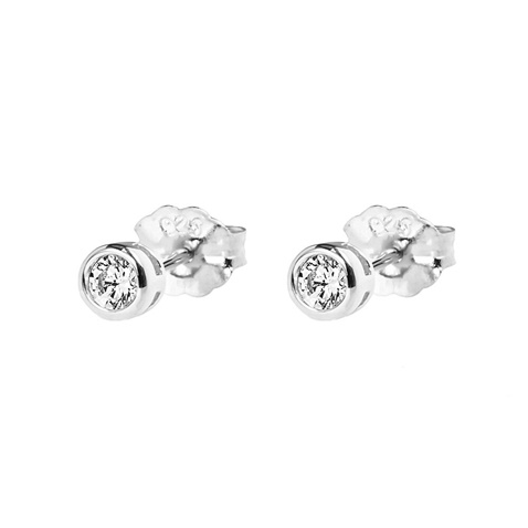 FOLLI FOLLIE-Γυναικεία σκουλαρίκια FOLLI FOLLIE Fashionably Silver Essentials ασημένια