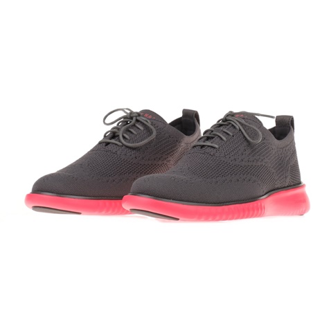 COLE HAAN-Ανδρικά παπούτσια oxford COLE HAAN 2.ZEROGRAND STCHLTE ανθρακί-κόκκινο