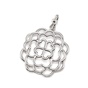 FOLLI FOLLIE-Γυναικείο oversized  pendant FOLLI FOLLIE SANTORINI FLOWER από επαργυρωμένο ατσάλι