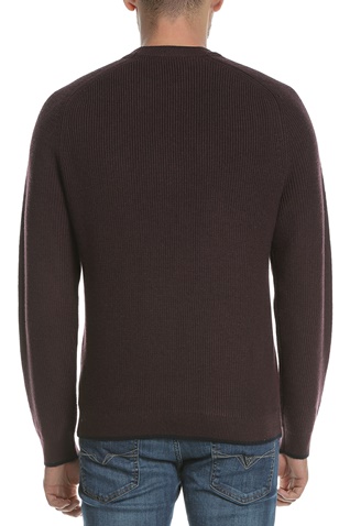 TED BAKER-Ανδρική πλεκτή μπλούζα TED BAKER SMUG LS μοβ