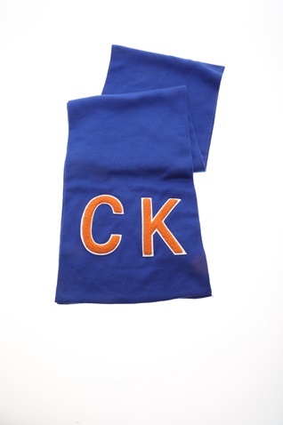 CALVIN KLEIN JEANS-Ανδρικό κασκόλ CALVIN KLEIN JEANS TOWELLING μπλε
