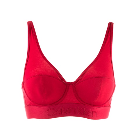 CK UNDERWEAR-Γυναικείο σουτιέν CK UNDERWEAR LGHT LINED BRALETTE κόκκινο