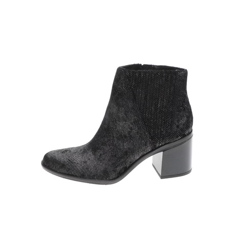 CALVIN KLEIN JEANS-Γυναικεία μποτάκια CALVIN KLEIN JEANS RE9783 VOLISE μαύρα ασημί
