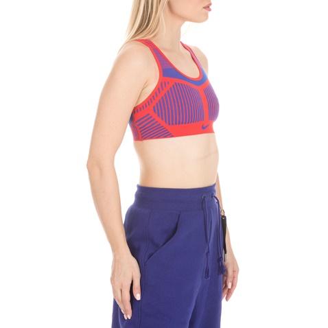 NIKE-Γυναικείο αθλητικό μπουστάκι NIKE FE/NOM FLYKNIT μπλε κόκκινο