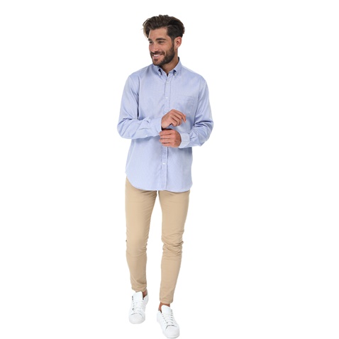 BROOKSFIELD-Ανδρικό πουκάμισο BROOKSFIELD REGULAR FIT μπλε