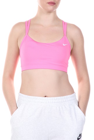 NIKE-Γυναικείο αθλητικό μπουστάκι NIKE FAVORITES STRAPPY BRA ροζ