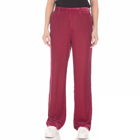 JUICY COUTURE-Γυναικεία παντελόνα JUICY COUTURE VELVET κόκκινη