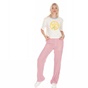JUICY COUTURE-Γυναικεία παντελόνα JUICY COUTURE VELVET ροζ