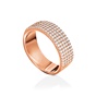 FOLLI FOLLIE-Γυναικείο ασημένιο σιρέ δαχτυλίδι FOLLI FOLLIE Fashionably Silver Essentials Rose Gold
