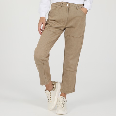G-STAR RAW-Γυναικείο παντελόνι G-STAR RAW FAROES HIGH BF μπεζ καφέ