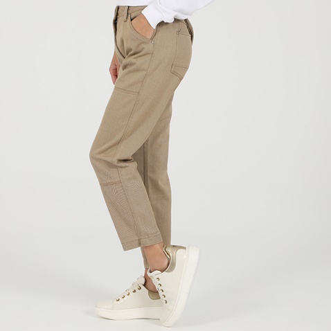 G-STAR RAW-Γυναικείο παντελόνι G-STAR RAW FAROES HIGH BF μπεζ καφέ