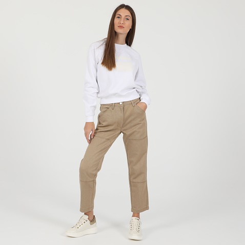 G-STAR RAW-Γυναικείο παντελόνι G-STAR RAW FAROES HIGH BF μπεζ καφέ