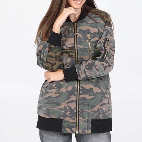 SILVIAN HEACH-Γυναικείο bomber jacket SILVIAN HEACH VALONGO χακί μπεζ