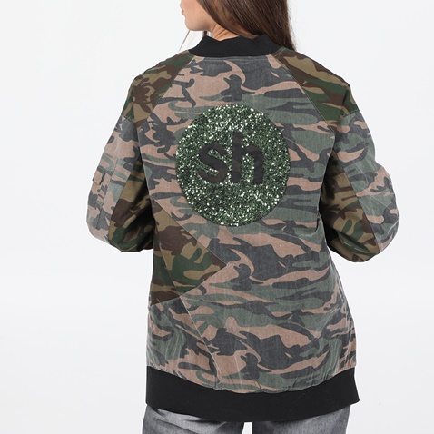 SILVIAN HEACH-Γυναικείο bomber jacket SILVIAN HEACH VALONGO χακί μπεζ