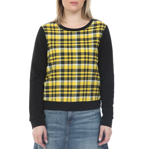 SILVIAN HEACH-Γυναικεία φούτερ μπλούζα SILVIAN HEACH SWEATSHIRT ICROSIA μαυρη κίτρινη