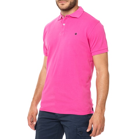DORS-Ανδρικό πόλο t-shirt DORS φούξια
