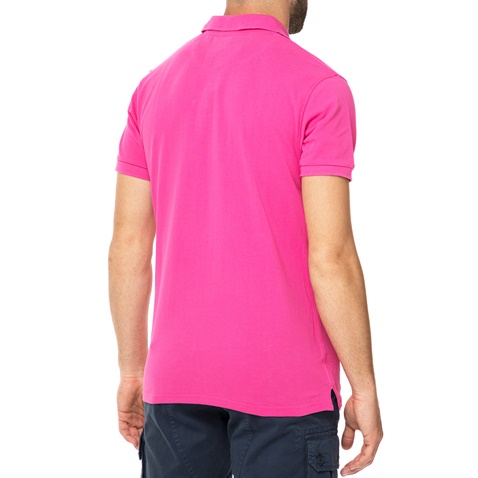 DORS-Ανδρικό πόλο t-shirt DORS φούξια