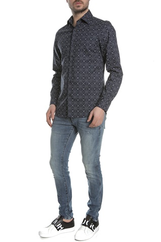 G-STAR-Ανδρικό μακρυμάνικο πουκάμισο G-STAR RAW CORE SHIRT μπλε