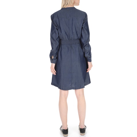 G-STAR RAW-Γυναικείο mini φόρεμα G-STAR RAW CORE WRAP μπλε