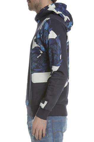 G-STAR RAW-Ανδρική φούτερ μπλούζα με κουκούλα G-STAR RAW μπλε