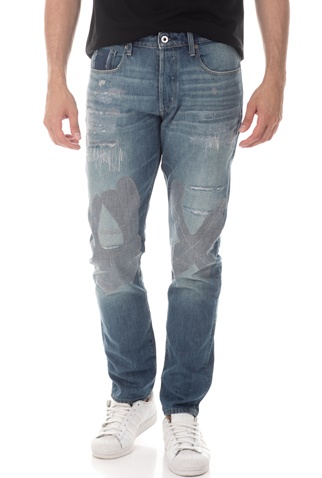 G-STAR-Ανδρικό τζιν παντελόνι 3301 G-STAR STRAIGHT TAPERED TAPE RES μπλε