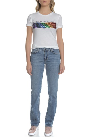 GUESS-Γυναικείο τζιν παντελόνι SEXY STRAIGHT GUESS μπλε