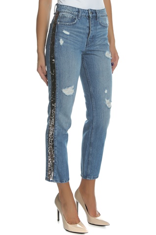 GUESS-Γυναικείο ψηλόμεσο jean παντελόνι THE IT GIRL GUESS μπλε 