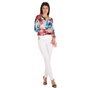 GUESS-Γυναικείο παντελόνι GUESS MIRELLA λευκό