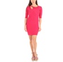 GUESS-Γυναικείο mini φόρεμα GUESS AMIRA φούξια