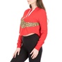NIKE-Γυναικεία cropped φούτερ μπλούζα NIKE SPORTSWEAR ANML κόκκινη