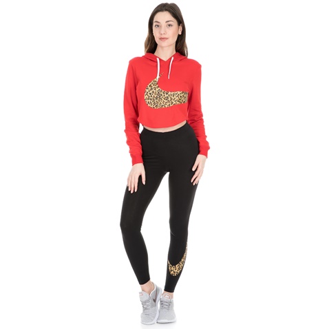 NIKE-Γυναικεία cropped φούτερ μπλούζα NIKE SPORTSWEAR ANML κόκκινη