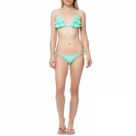 OCEAN BLUE-Γυναικείο μπικίνι OCEAN BLUE FUNKY DOTS ανοιχτό πράσινο με πουά 