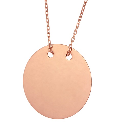JEWELTUDE-Γυναικείο ασημένιο κολιέ JEWELTUDE 3355 ροζ επιχρυσωμένο