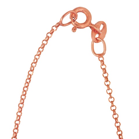 JEWELTUDE-Γυναικείο ασημένιο κολιέ JEWELTUDE 3355 ροζ επιχρυσωμένο